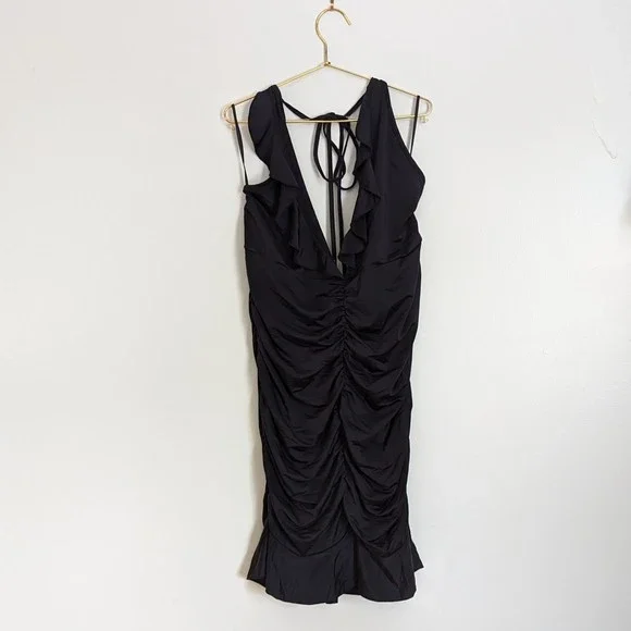satin halter dress maxi Zealand Plunge Halter Satin Maxi Dress